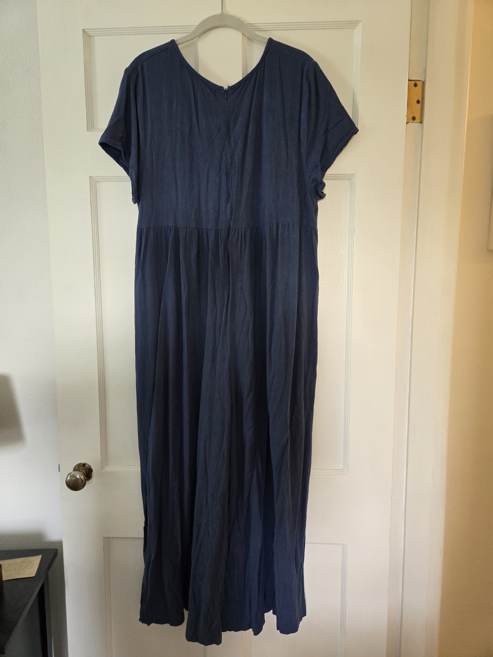 NATURAL LIFE Teal Blue V-Neck Jumpsuit - Picture 4 of 11